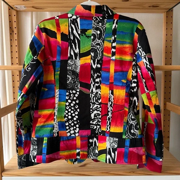 Erin London Multicolor Patchwork Jacket - Picture 2 of 7
